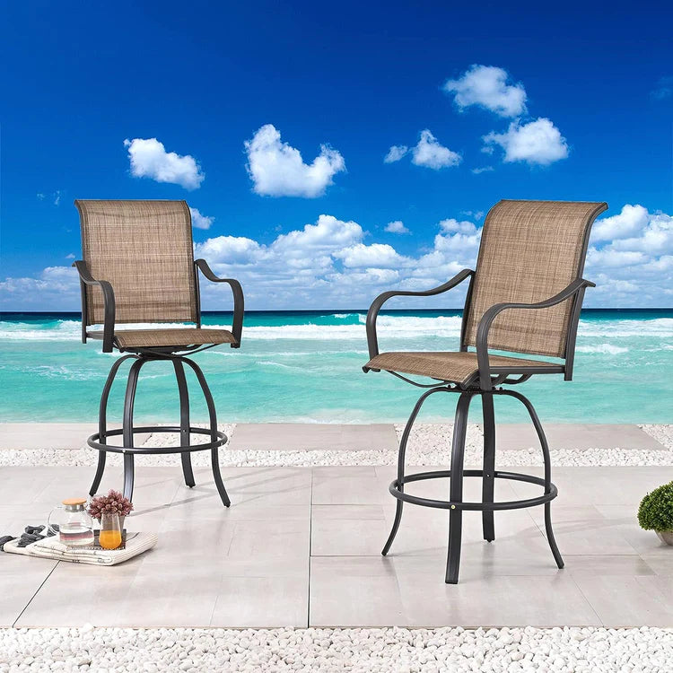 Anguiano swivel patio chair with cushions canora grey 2025