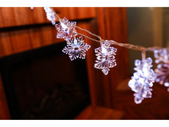 2 Set 20 LEDs Pine SnowflakeString Light and 10 LEDs Battery Operated String Lights