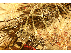 2 Set 20 LEDs Pine SnowflakeString Light and 10 LEDs Battery Operated String Lights