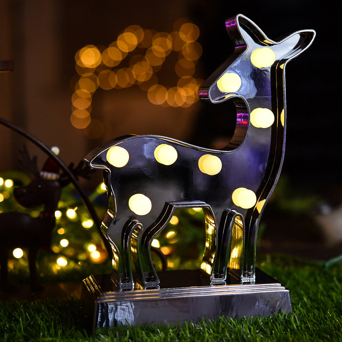 8 LEDs Marquee Light with Deer Shaped and 9 LEDs Marquee Light with Tree Shaped 