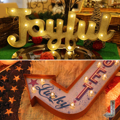 1 Set of LED Light Up Letter Marquee Sign Decoration and 1 Set of Marquee LED Arrow Lighted Sign
