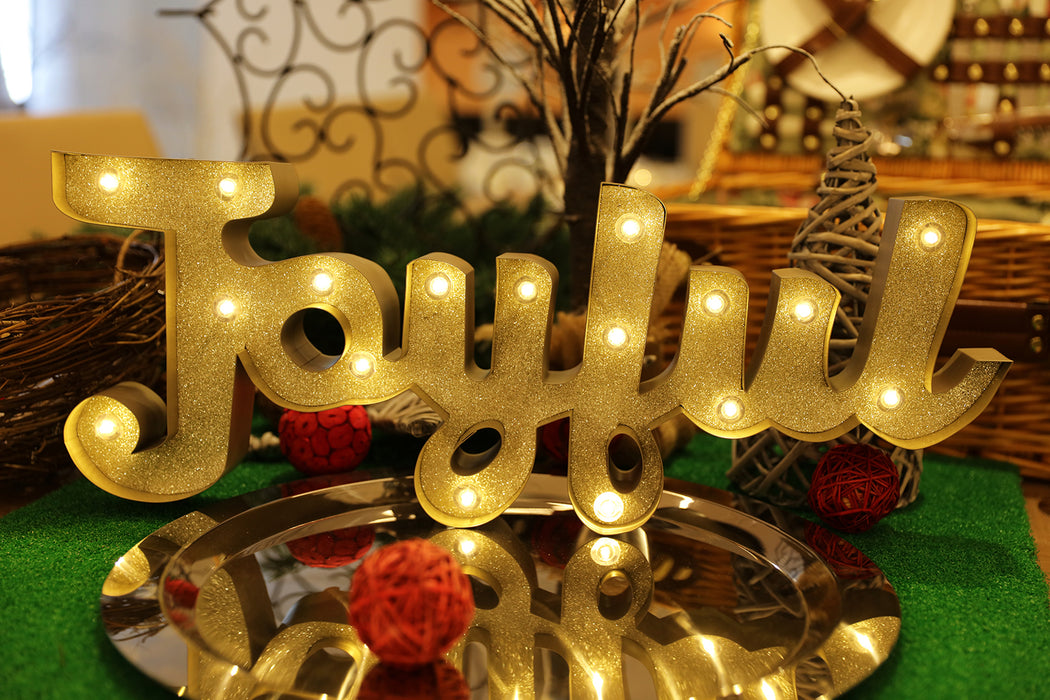 1 Set of LED Light Up Letter Marquee Sign Decoration and 1 Set of Marquee LED Arrow Lighted Sign 