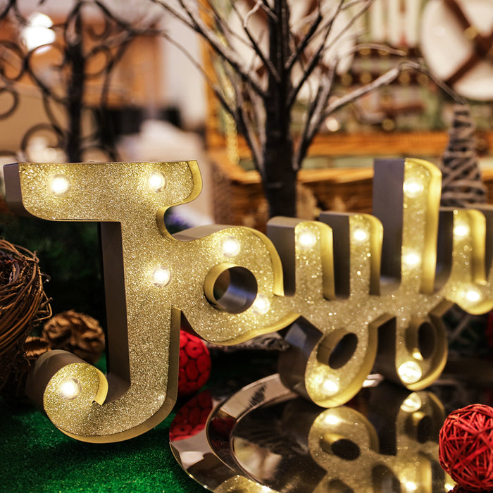 1 Set of LED Light Up Letter Marquee Sign Decoration and 1 Set of Marquee LED Arrow Lighted Sign 