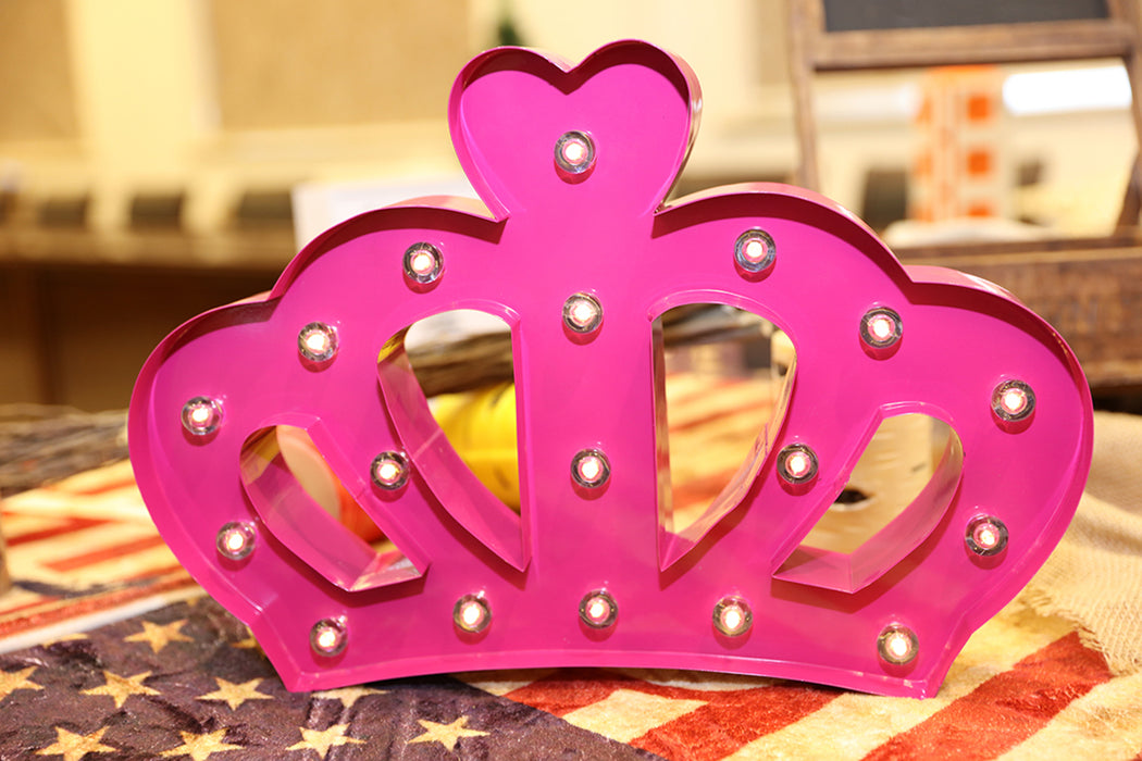 1 Set of Marquee LED Arrow Lighted Sign and 1 Set of LED Marquee Lighted Crown Sign 