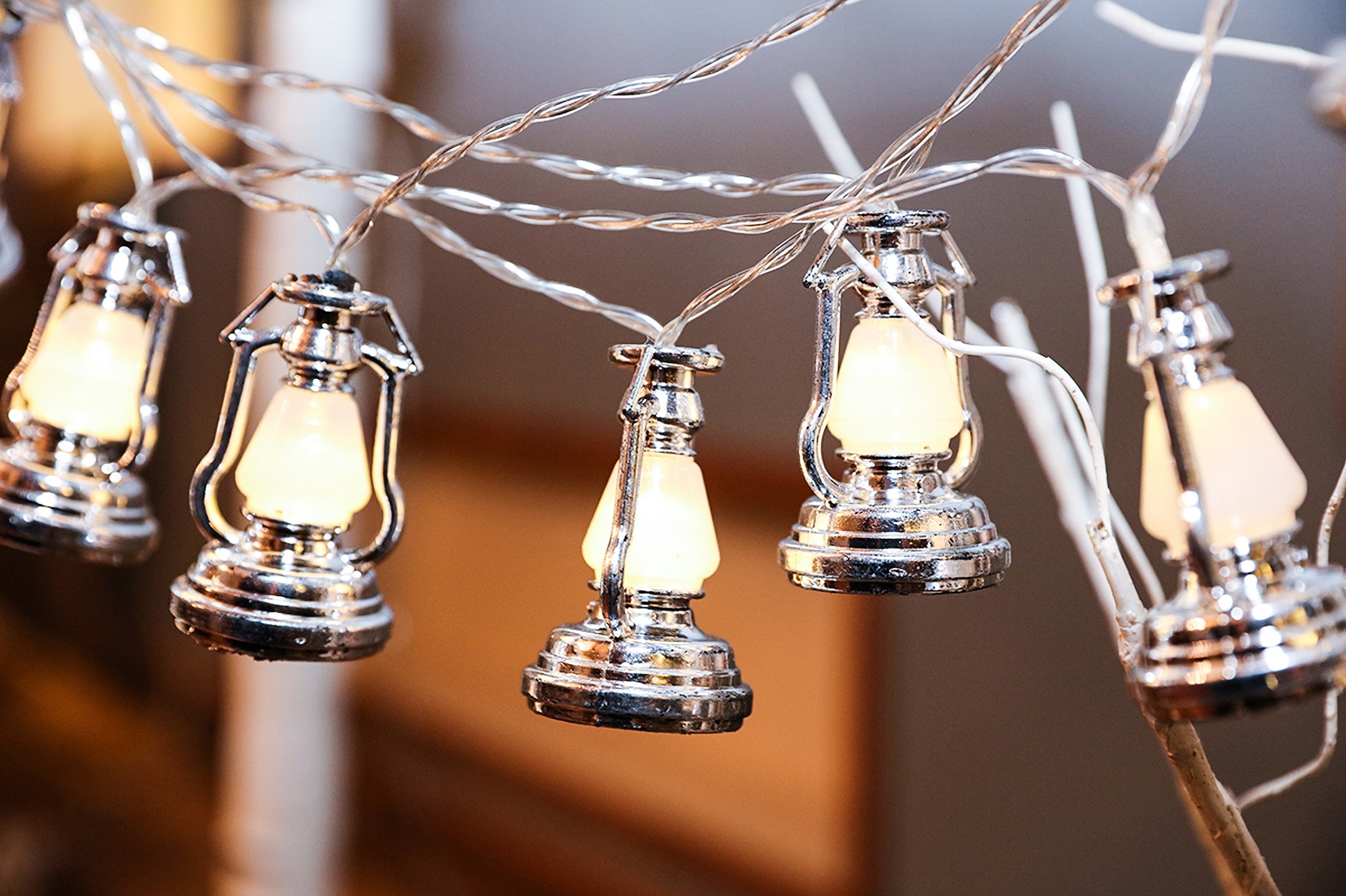 2 Set 20 LEDs Pine SnowflakeString Light and 10 LEDs Battery Operated String Lights