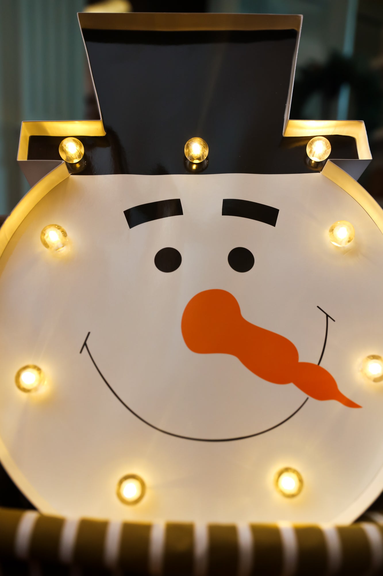 1 Set of Marquee LED Snowman Sign and 1 Set of LED Marquee Santa Sign