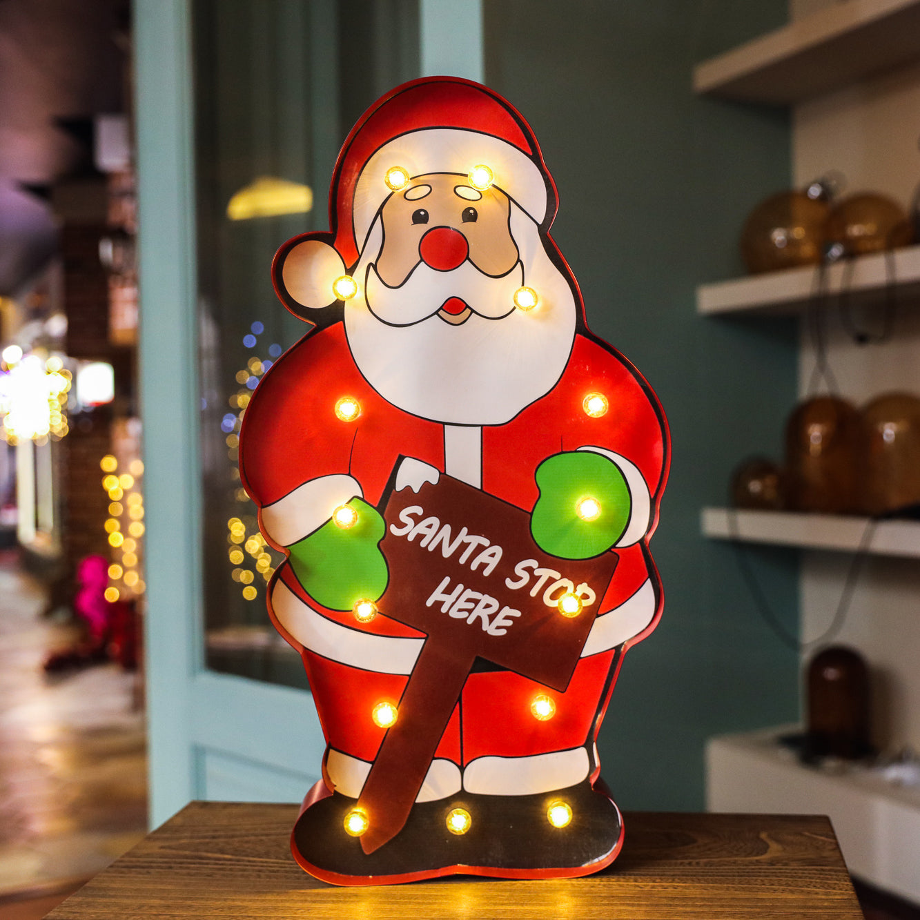 1 Set of Marquee LED Snowman Sign and 1 Set of LED Marquee Santa Sign