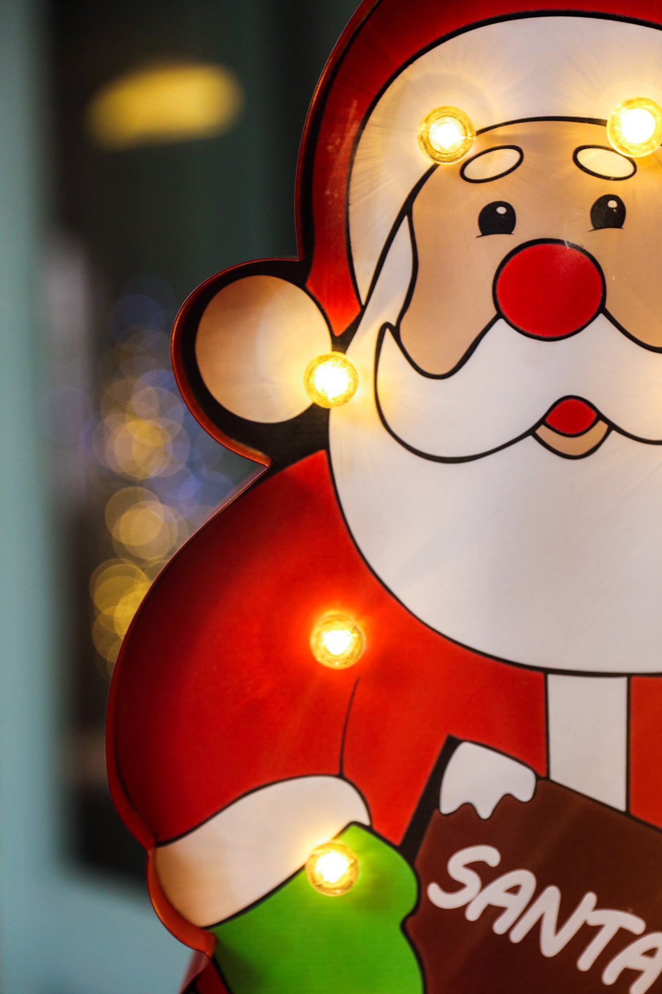 1 Set of Marquee LED Snowman Sign and 1 Set of LED Marquee Santa Sign