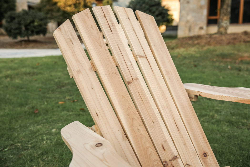 Rustic Natural Finish Wooden Adirondack Loveseat Chair for Outdoor Seating Comfort 