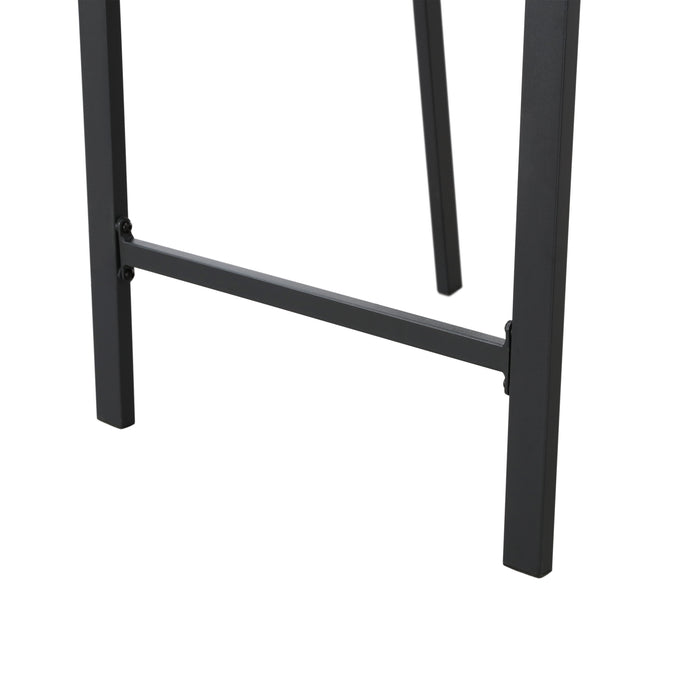 Elegance Wicker Counter Height Patio Stools Rattan Armrests Bar Chairs Set with Beige Cushions Footrests and Metal Frame 