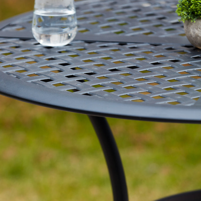 5-Pieces Patio Dining Set of 4 Armrest Dining Chair with Breathable Textilene Fabric and 1 Square Table with 2.04" Umbrella Hole 