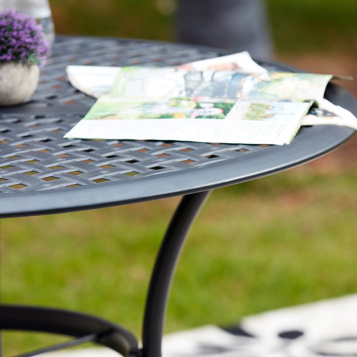5-Pieces Patio Dining Set of 4 Armrest Dining Chair with Breathable Textilene Fabric and 1 Square Table with 2.04" Umbrella Hole 