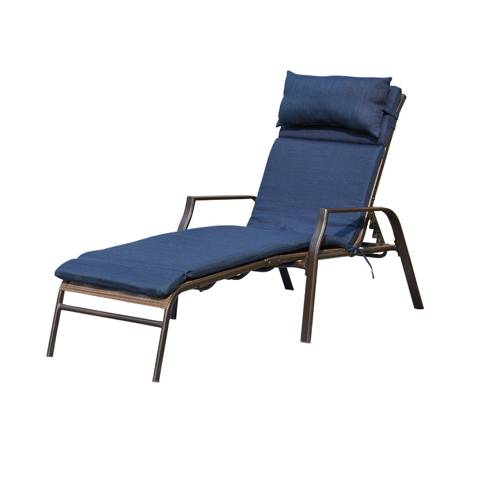 3-Piece Patio Chaise Lounge Set with Adjustable Chairs and Coffee Table Featuring Removable Cushions 