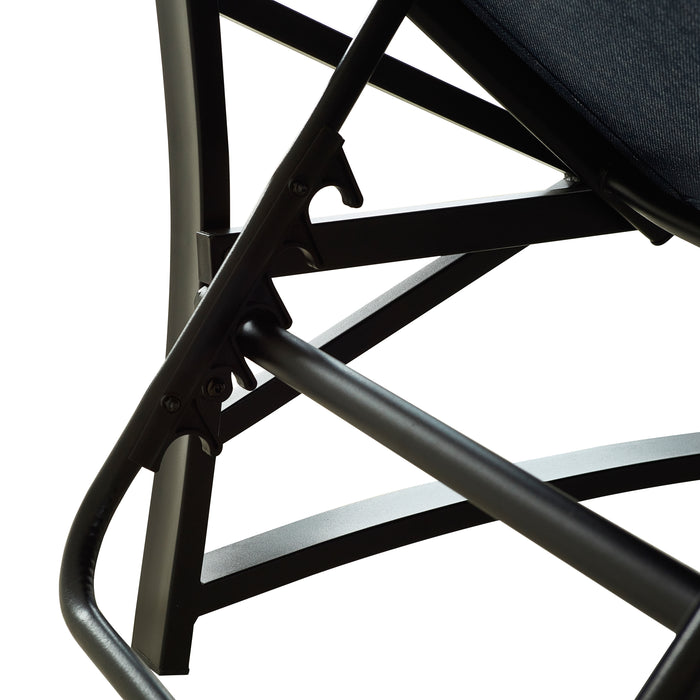 Elegant Outdoor Chaise Lounge with Premium Fabric Cushion and Adjustable Recline 