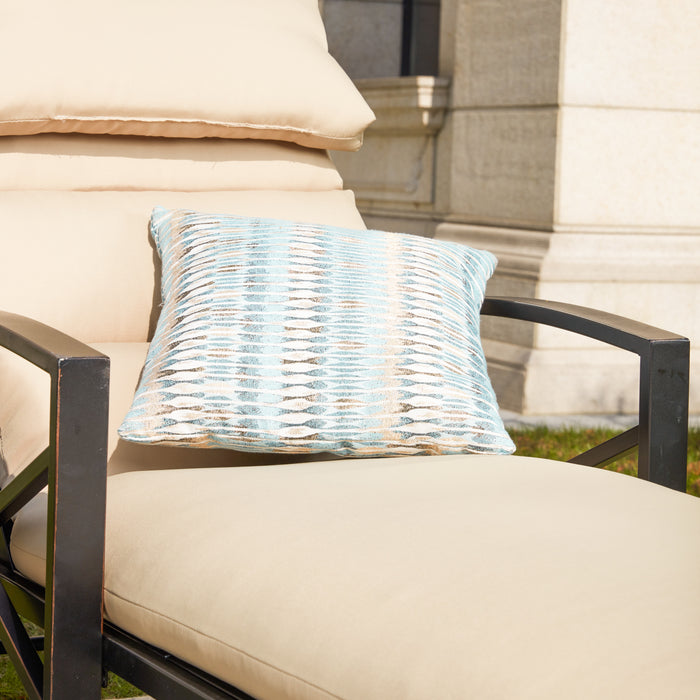 Elegant Outdoor Chaise Lounge with Premium Fabric Cushion and Adjustable Recline 
