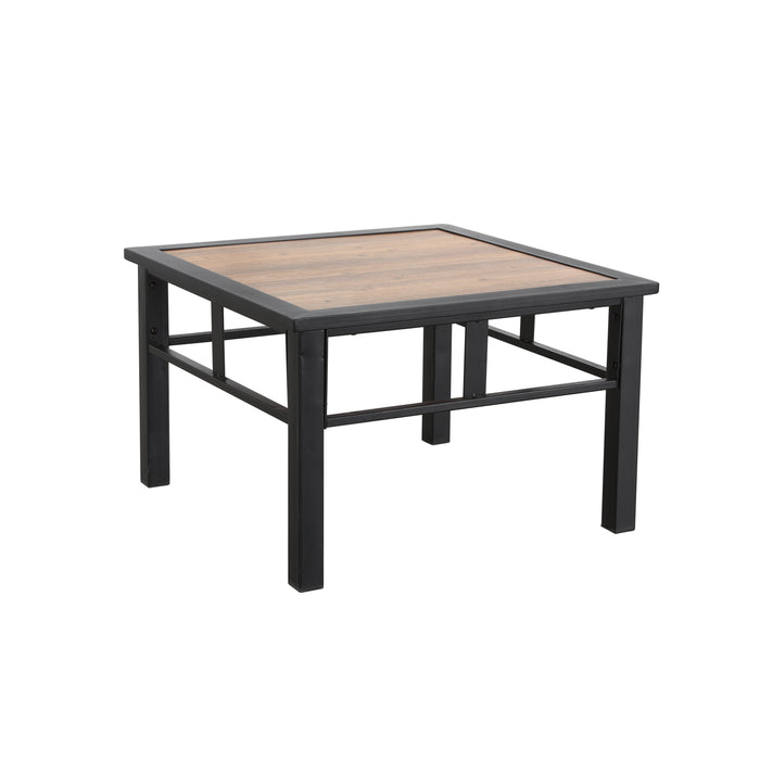Chic Comfort 3-Piece Patio Bistro Set with Cushioned Metal Armchairs & Side Table 