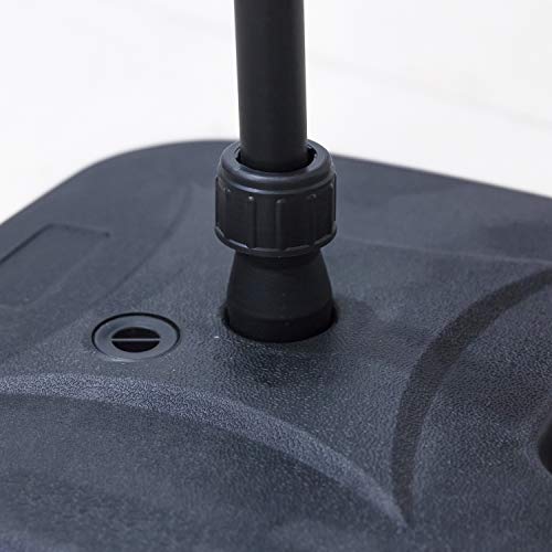Festival Depot 9Ft Octagon Patio Umbrella Outdoor Market Table Umbrella with Hand Crank Open System Without Base or Stand for Deck Porch Pool Balcony 
