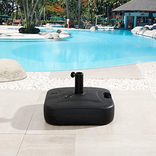 Festival Depot 9.8ft Outdoor Patio 3 Tiers Ventilation Market Aluminum Umbrella Button Tilt Easy Crank Center Light 8 Solar Powered LED Lights Bars All-Weather