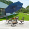 8.8FT Solar Powered Patio Umbrella with 8 LED Lights