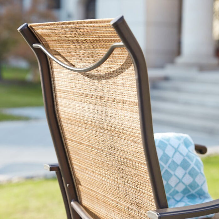 2pcs Outdoor Sling Metal 30" Patio Bar Stool 