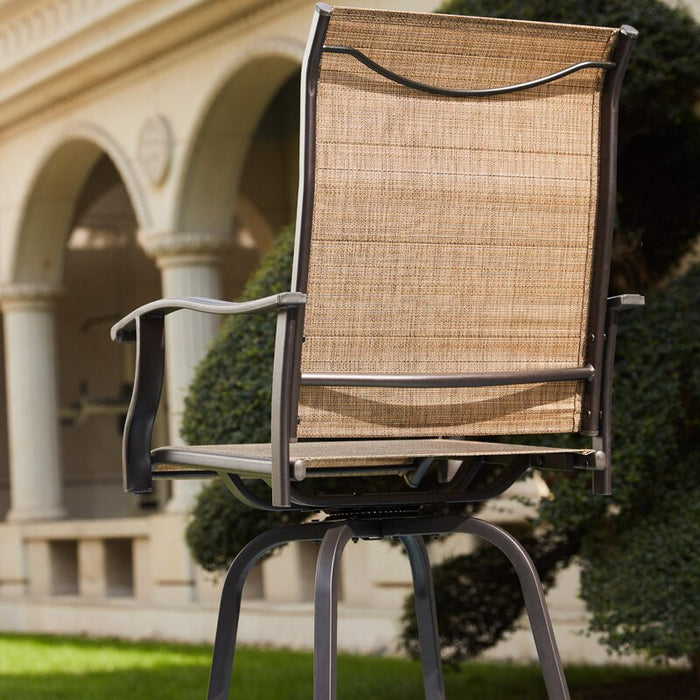 2pcs Outdoor Sling Metal 30" Patio Bar Stool 