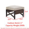 1 Piece Patio Ottoman with Cushion