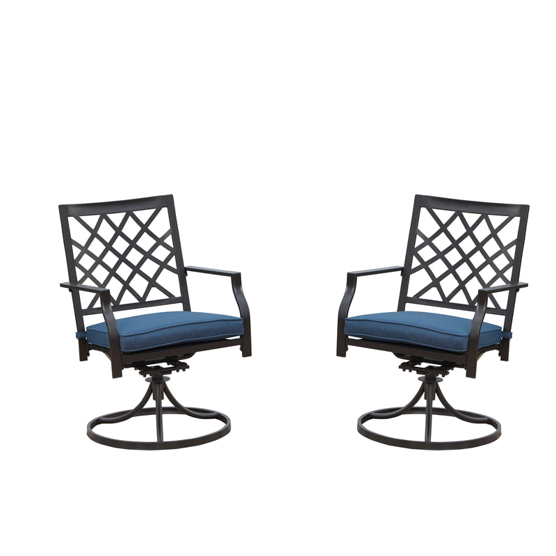 2 Pieces Patio Swivel Chairs