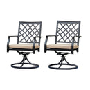 2 Pieces Patio Swivel Chairs