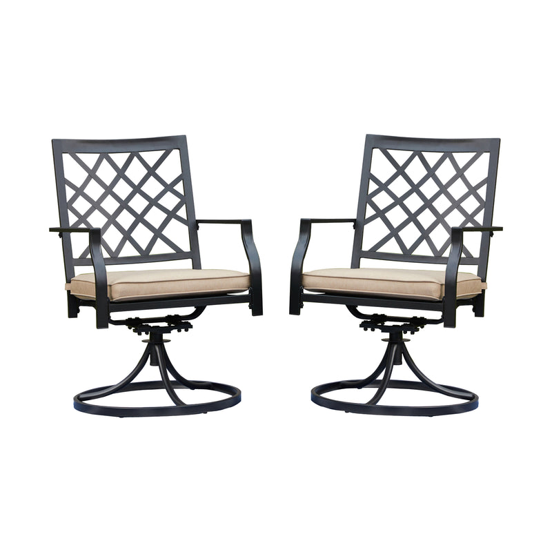 2 Pieces Patio Swivel Chairs