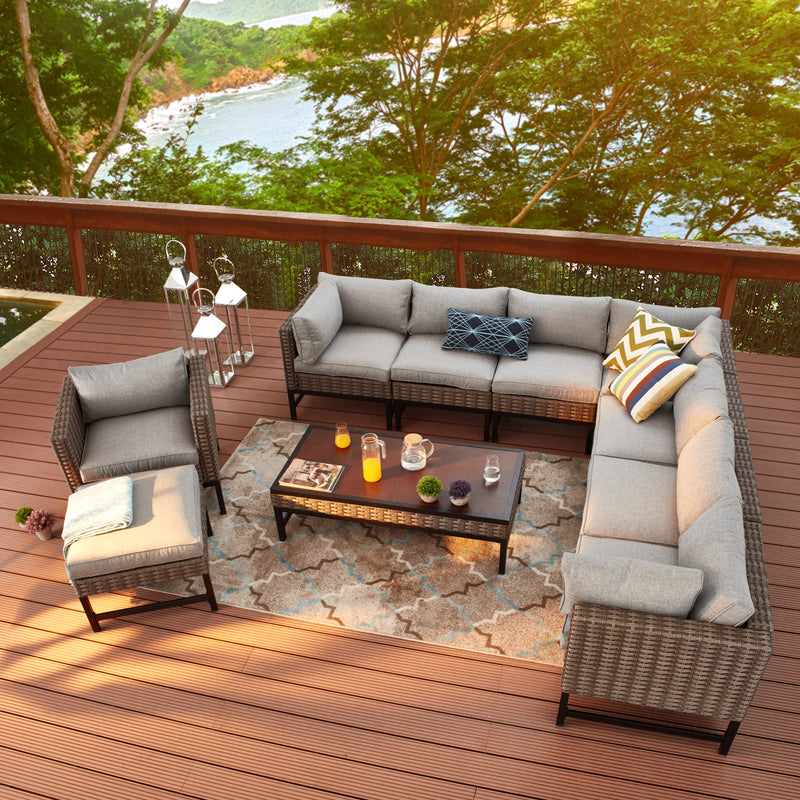 10 Pieces Patio Conversation Set